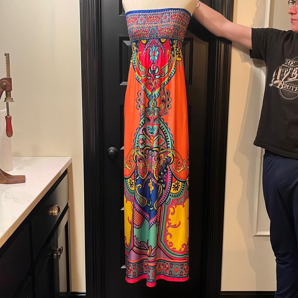 Flying tomato sleeveless long dress L